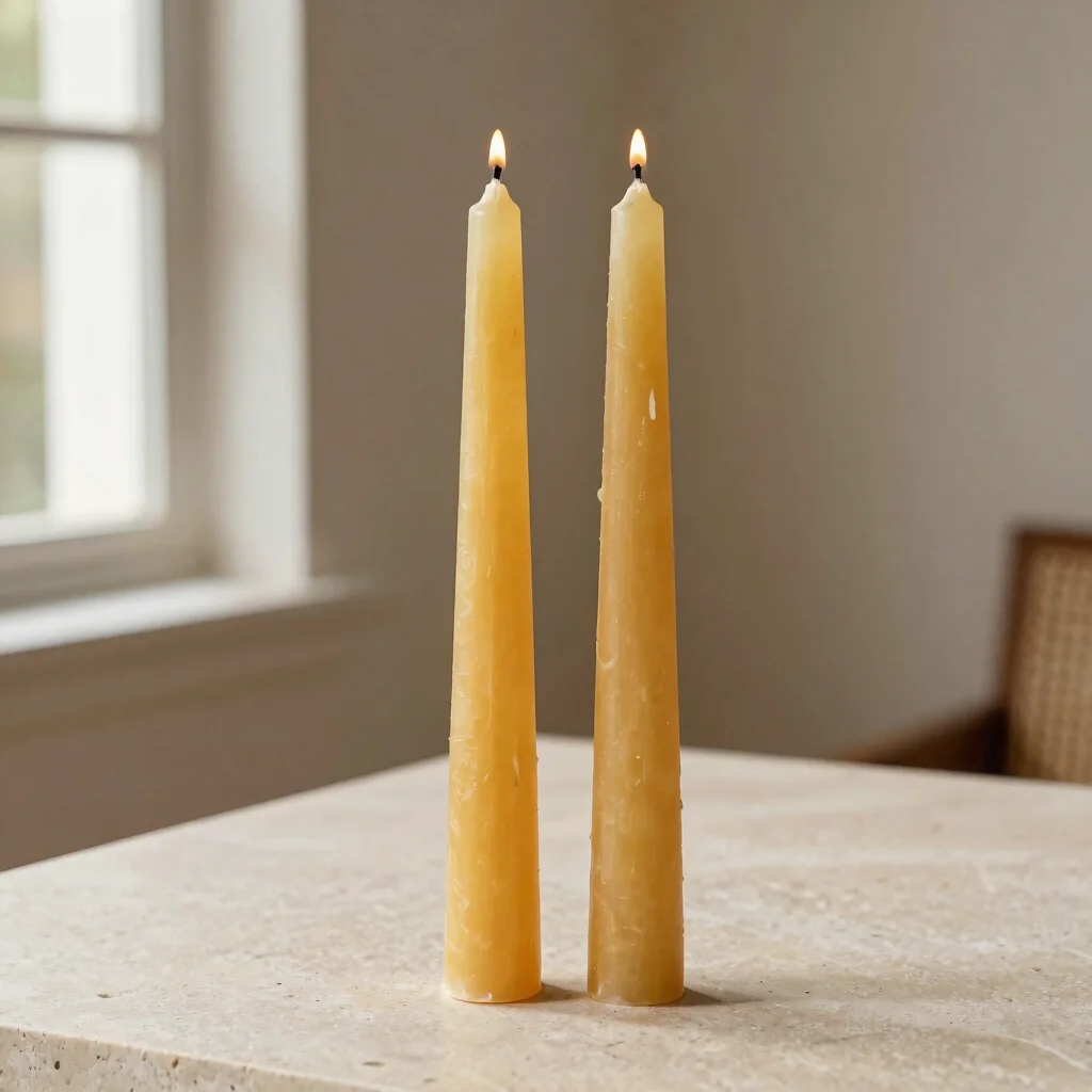 Beeswax Taper Pair
